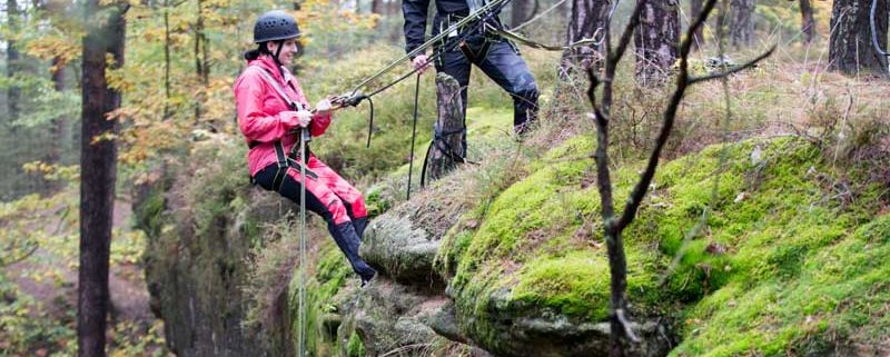 Klettern im eigenen Steinbruch